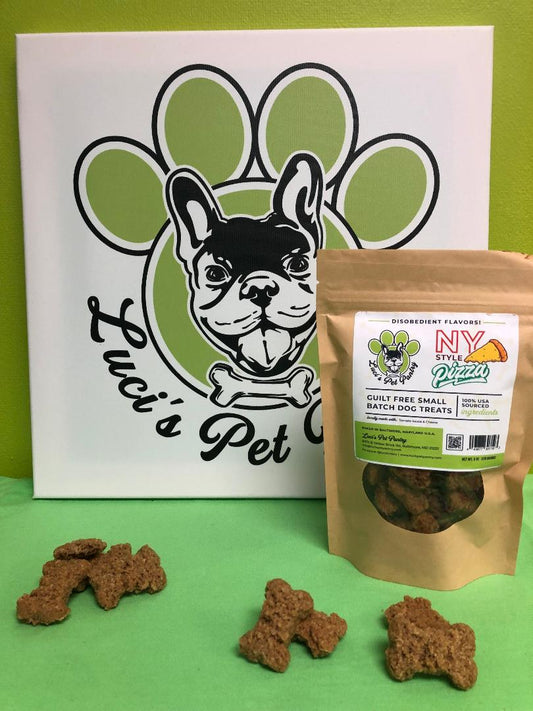 NY Style Pizza - All Natural "Tomato & Cheese" Dog & Puppy Treats - Disobedient Biscuits 6 oz. Pouch