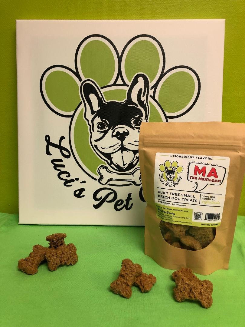 Ma The Meatloaf - All Natural "Beef & Vegetables" Dog & Puppy Treats - Disobedient Biscuits 6 oz. Pouch