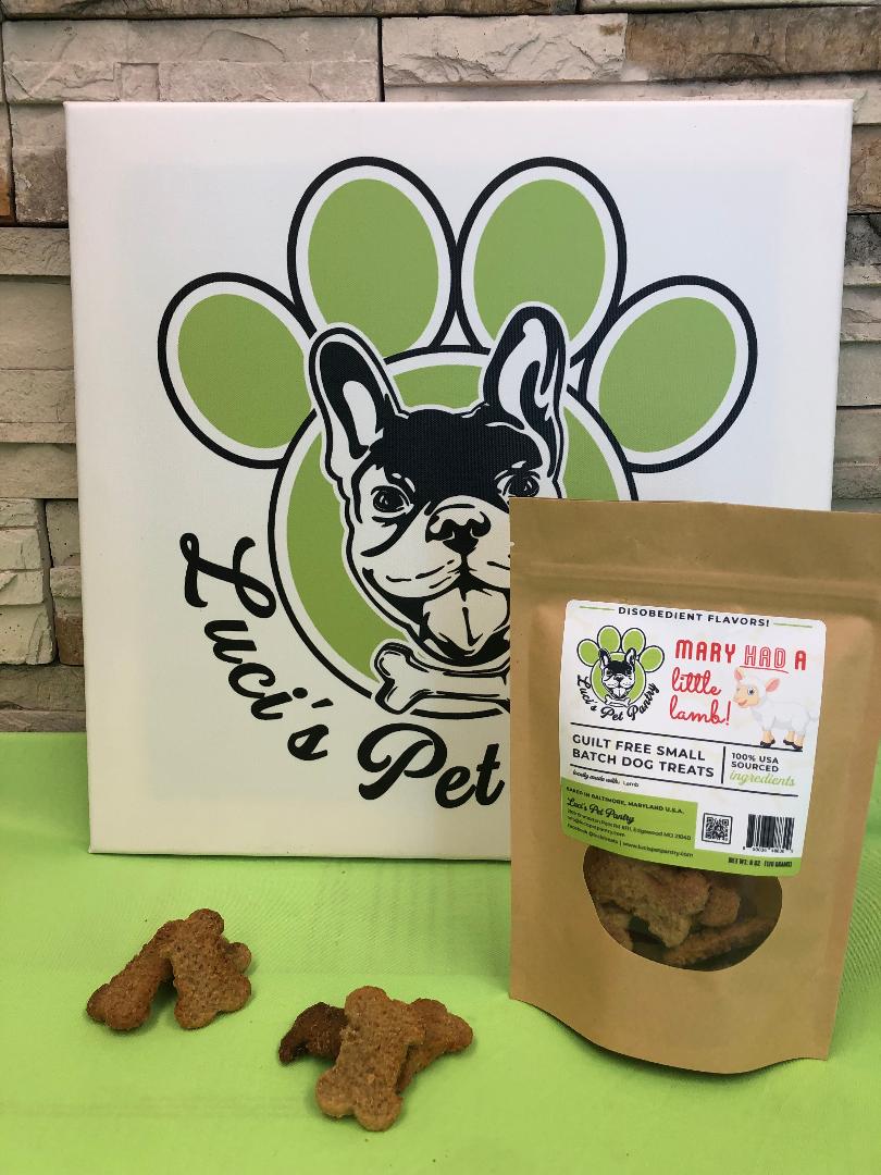 Mary Had A Little Lamb - All Natural "Lamb" Dog & Puppy Treats - Disobedient Biscuits 6 oz. Pouch
