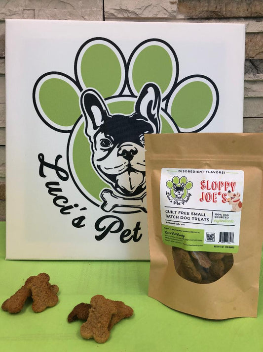 Sloppy Joe - All Natural "Beef" Dog & Puppy Treats - Disobedient Biscuits 6 oz. Pouch