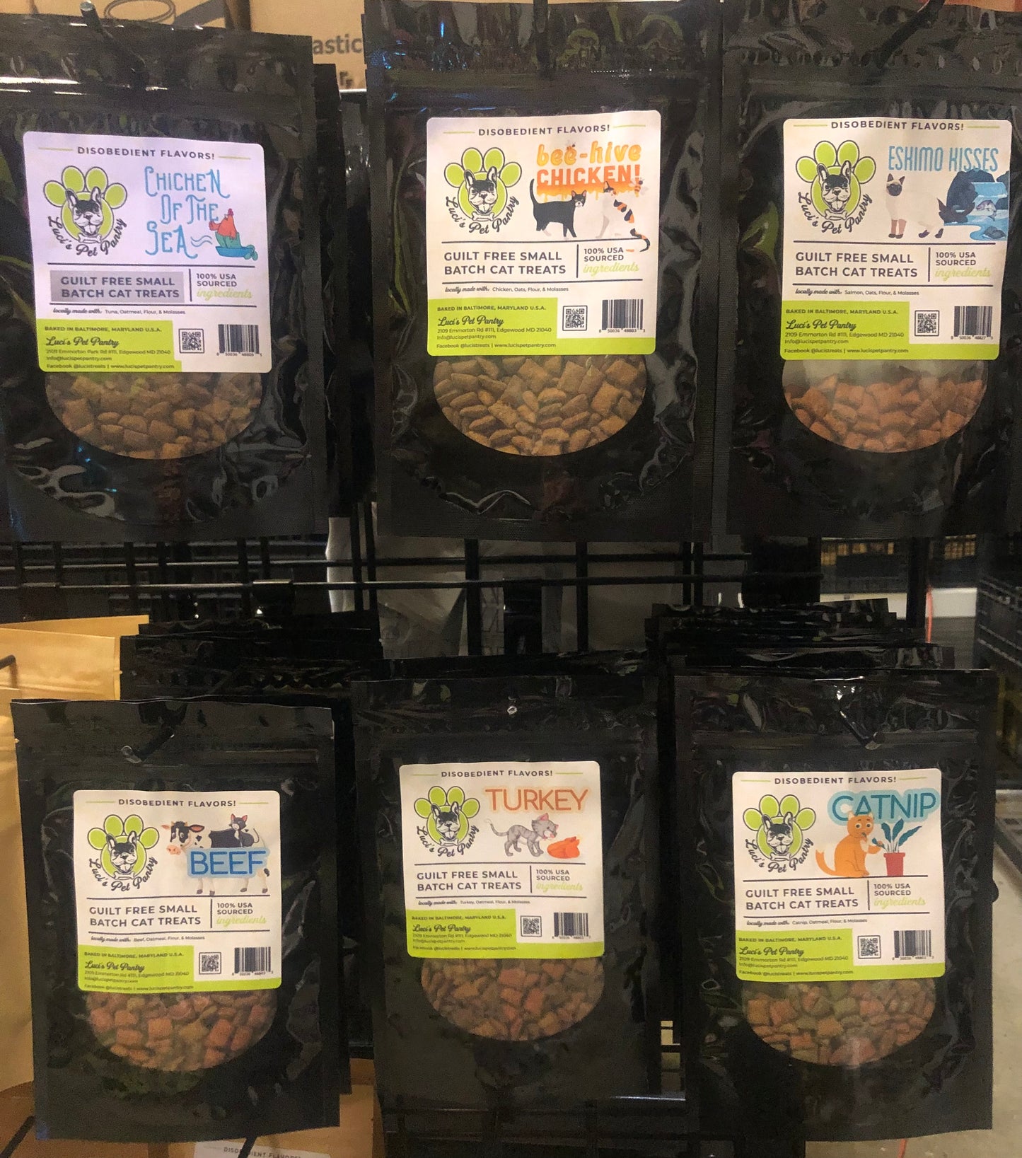 6 Pack Cat & Kitten Specialty Treat Gift Box