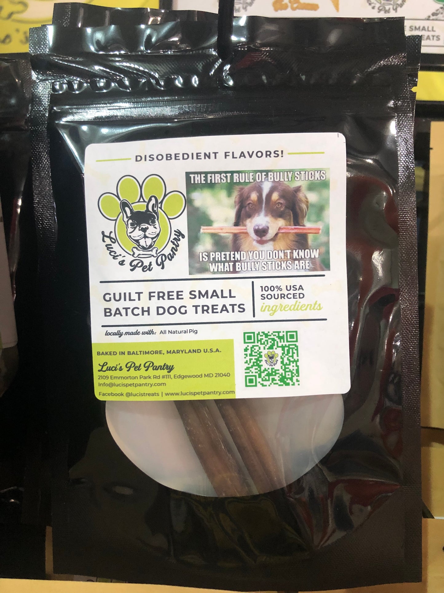 All Natural Bully Sticks Dog & Puppy Treat - 2 Pc. Pouch