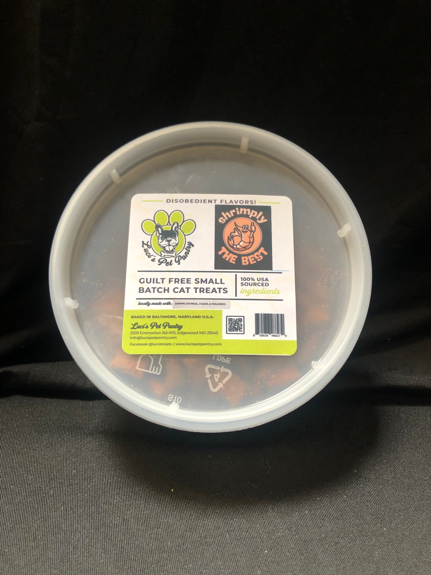 Shrimp - All Natural "Beef" Cat & Kitten Treats - Disobedient Tub of Cat Treats