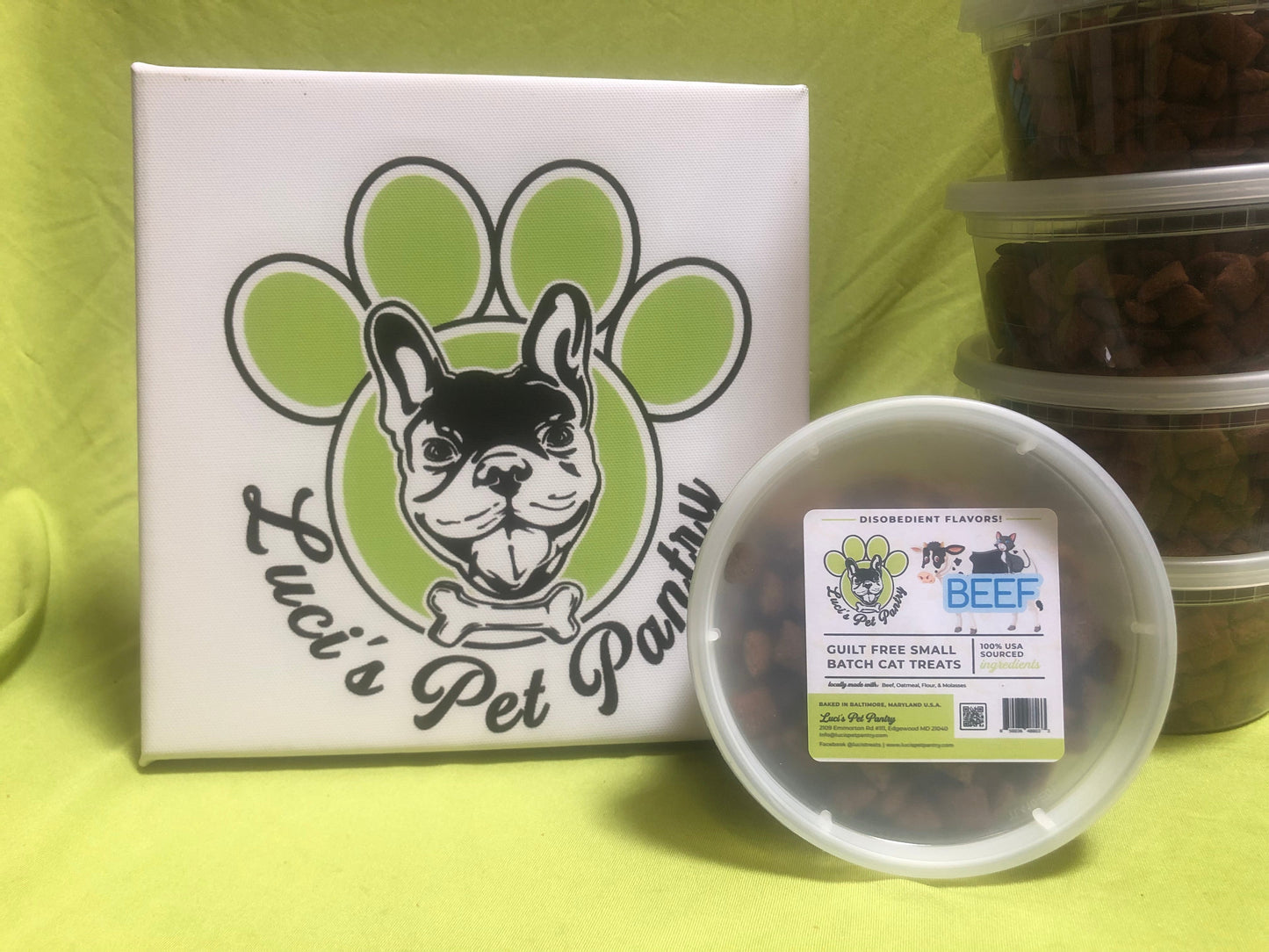 Shrimp - All Natural "Beef" Cat & Kitten Treats - Disobedient Tub of Cat Treats