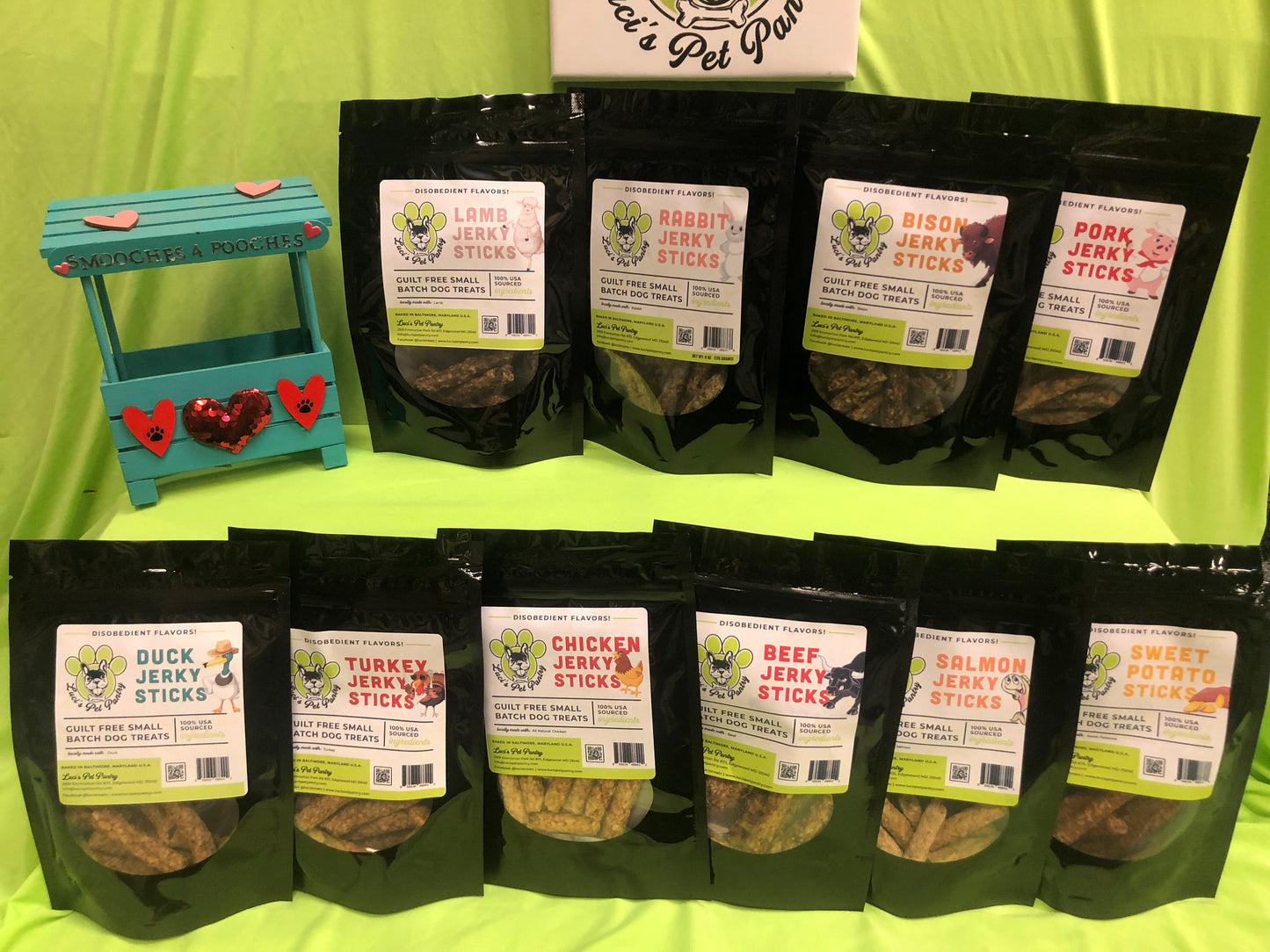 10 Pouch Single Ingredient Jerky Sticks Dog & Puppy Super Assortment Jerky Treat Box!