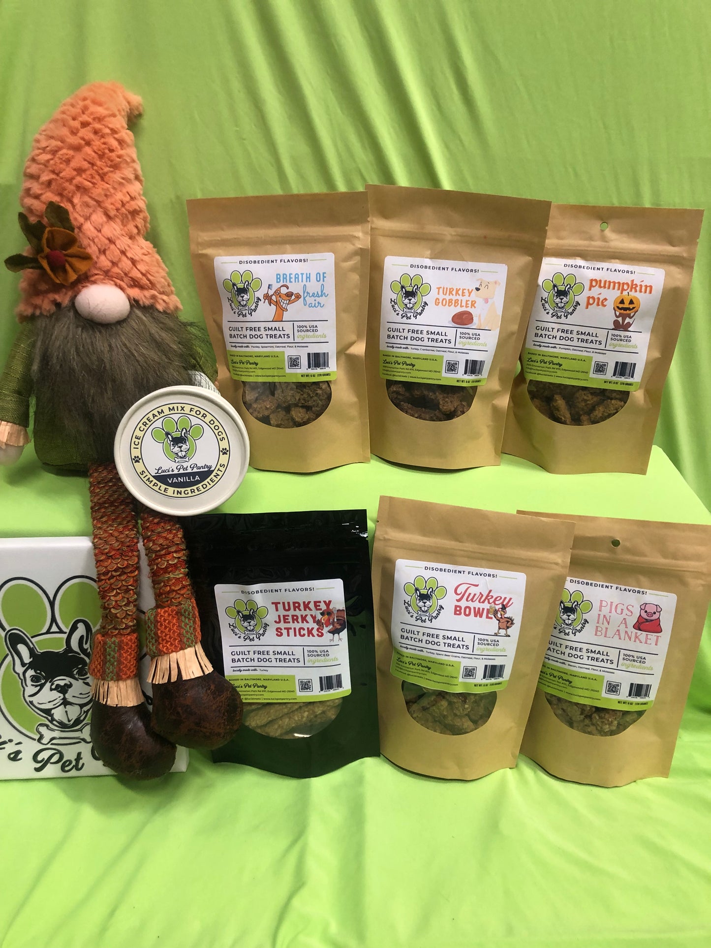 "Thanksgiving Turkey" Dog & Puppy Gift Box!  Available Year Round
