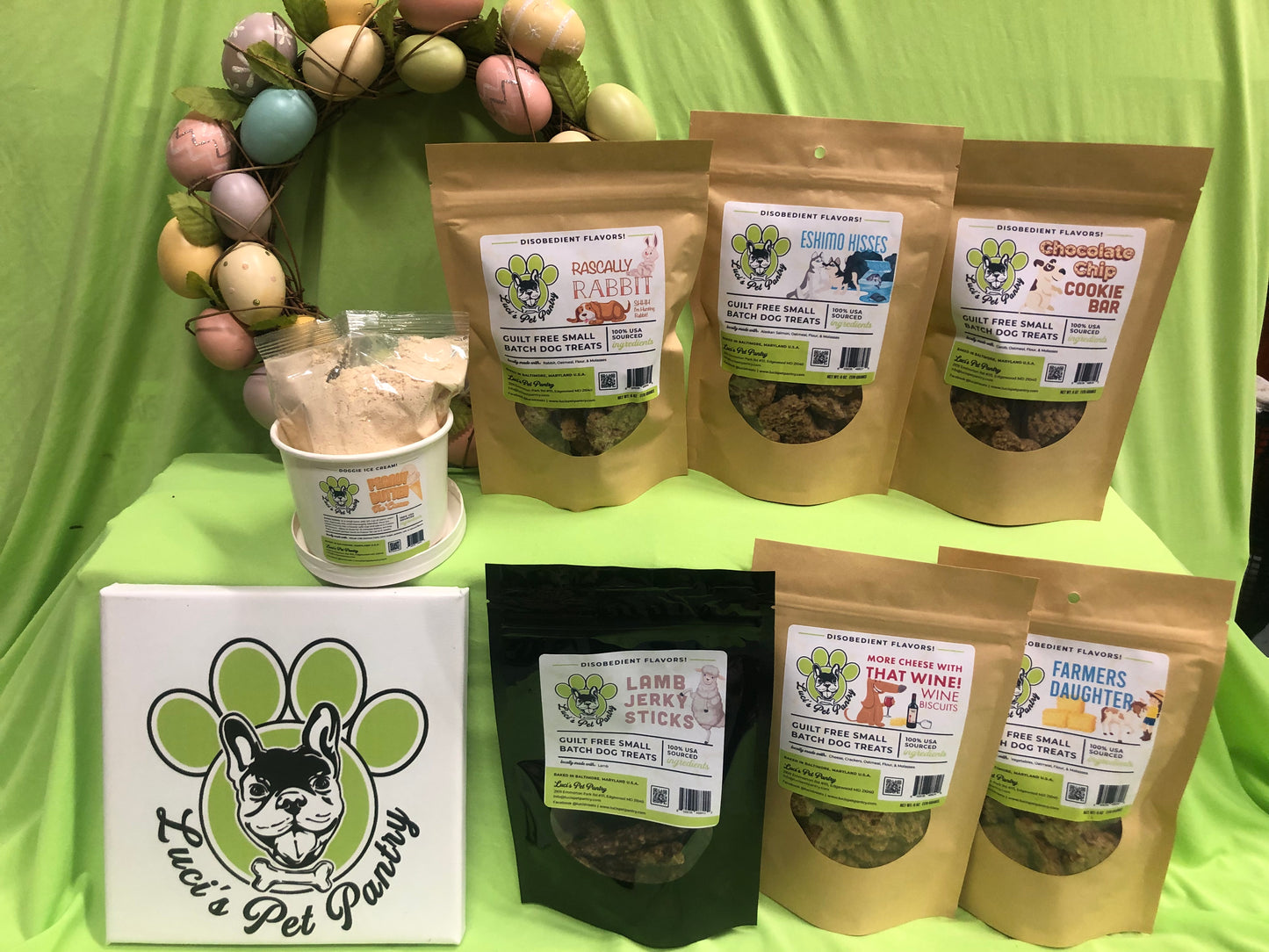 "Happy Easter" Dog & Puppy Gift Box! Now Available Year Round!
