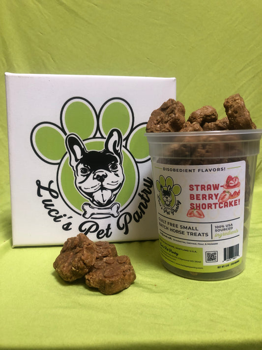 Strawberry Shortcake - All Natural "Strawberry" Horse Treats - Disobedient Biscuits Bulk Tub