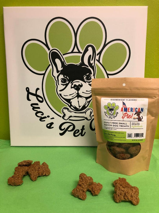 American Apple Pie - All Natural "Apple" Dog & Puppy Treats - Disobedient Biscuits 6 oz. Pouch