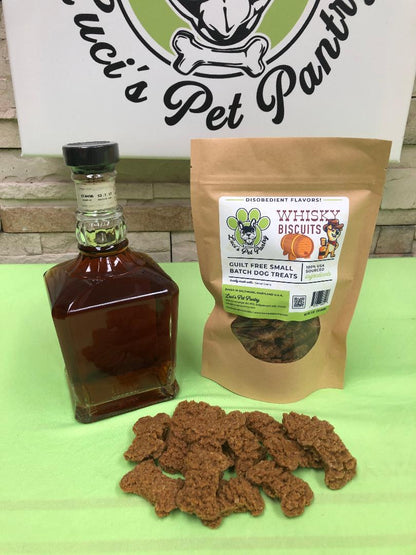 Whiskey Biscuits - All Natural "Cereal Grains" Dog & Puppy Treats - Disobedient Biscuits 6 oz. Pouch