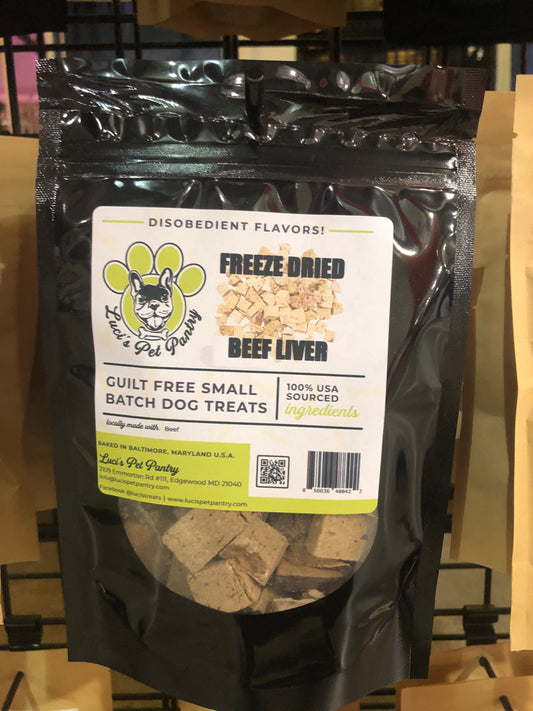 All Natural Freeze Dried Beef Liver Dog & Puppy Treat - Pouch