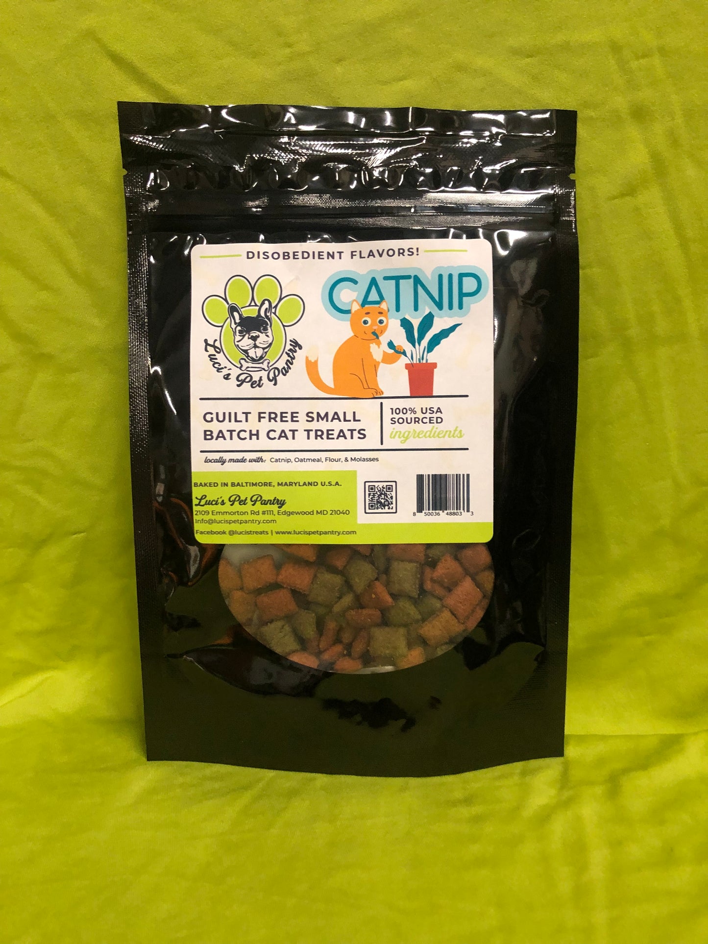Cat Nip - All Natural "Cat Nip" Cat & Kitten Disobedient Treats - 2 oz. Pouch