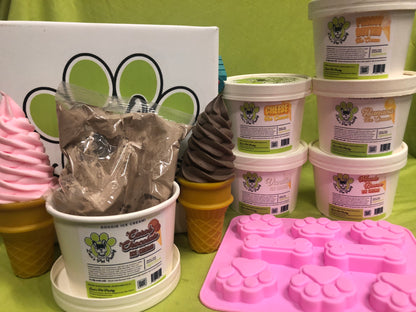 Chocolate "Carob" Flavored Frozen Doggie Ice Cream Mix - Just add water and freeze!