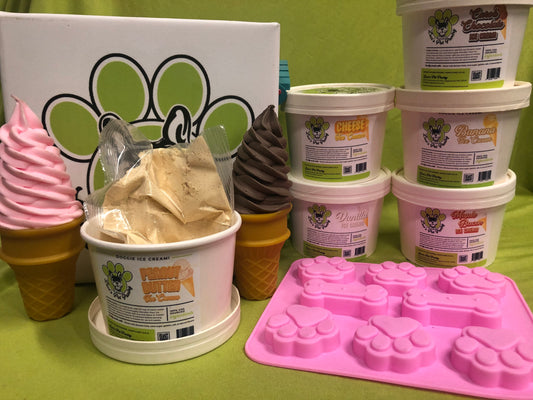 "Peanut Butter" Flavored Frozen Doggie Ice Cream Mix - Just add water and freeze!