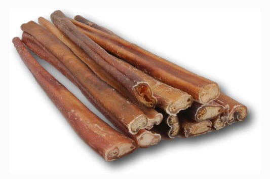 All Natural 12" Bully Sticks: NO Rawhide! Protein Enriched Dog & Puppy Chew Sticks