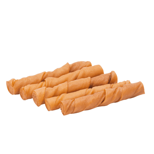 All Natural Pork Skin Chews: NO Rawhide! Protein Enriched Dog & Puppy Chew Sticks