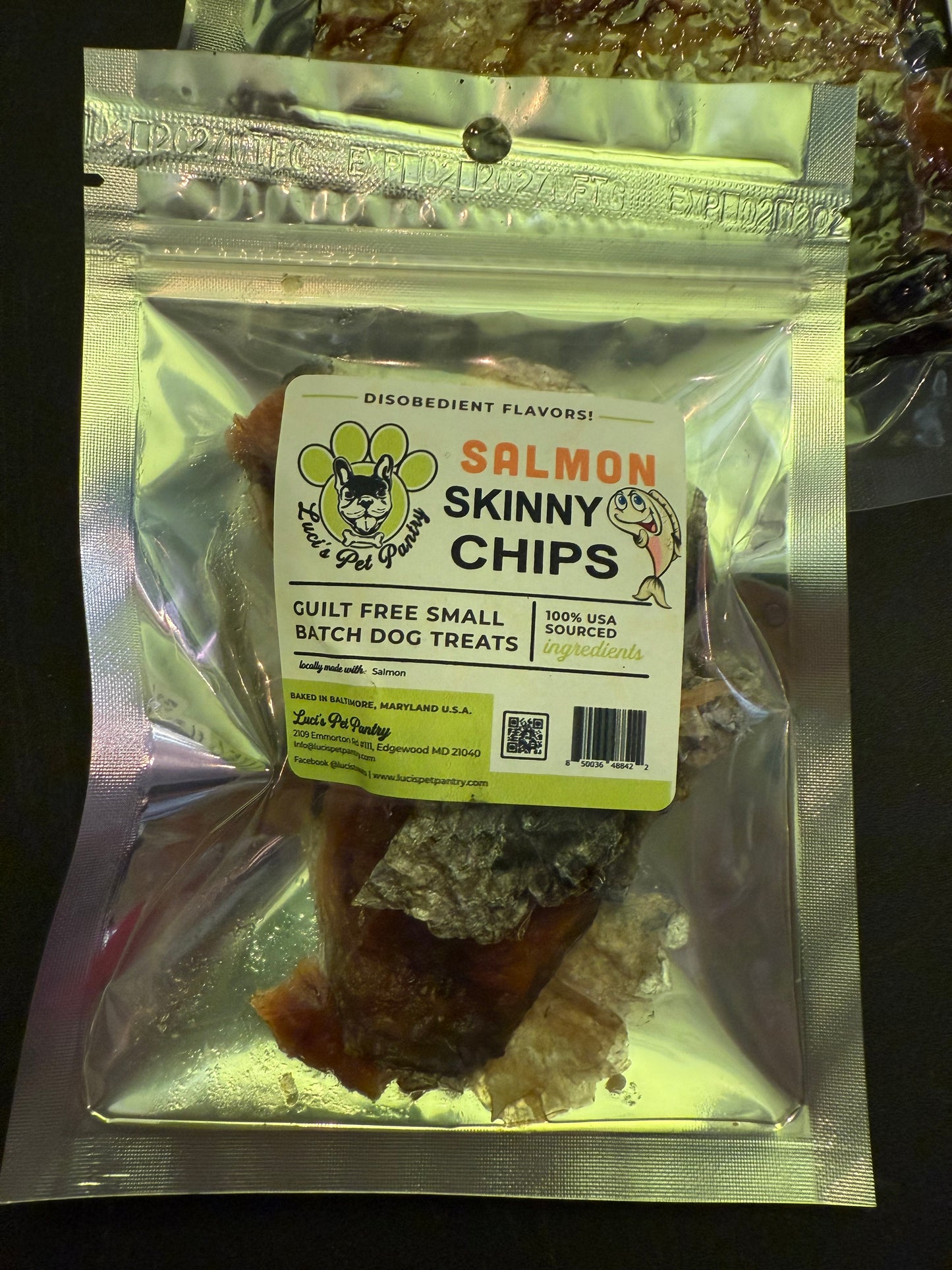 All Natural Dehydrated Salmon Skins For Dogs & Cats: Single Ingredient!