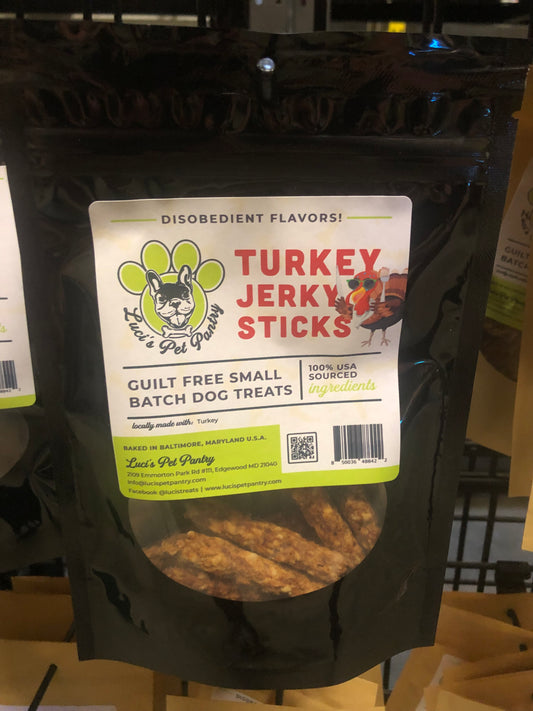 Turkey Sticks - All Natural Single Ingredient Dog & Puppy Jerky Treats - 2 oz. Pouch