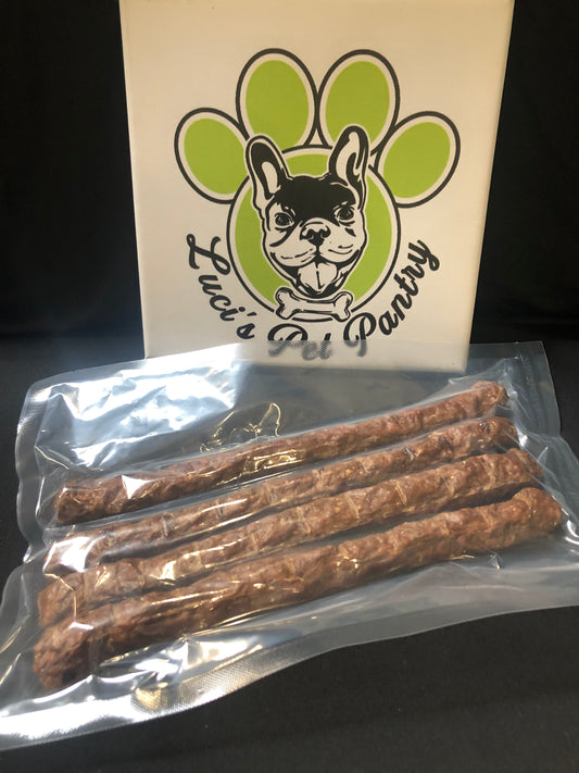 All Natural Large Beef Sticks Dog & Puppy Treats - 9"-10" Stick Chew