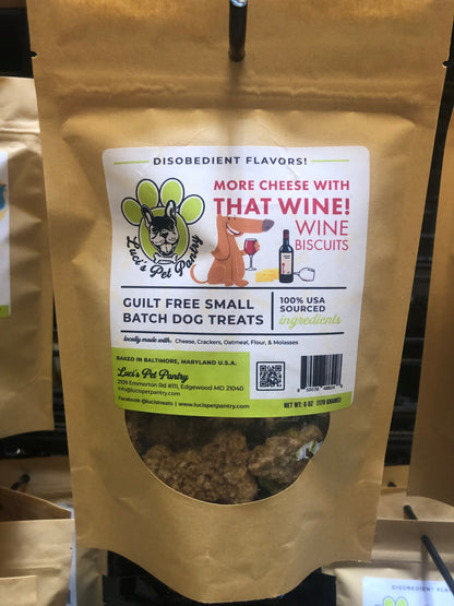 Whiskey Biscuits - All Natural "Cereal Grains" Dog & Puppy Treats - Disobedient Biscuits 6 oz. Pouch